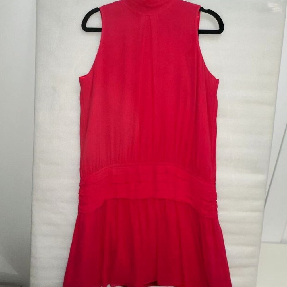3/$30 Zara Woman silk dress in vibrant red, size M